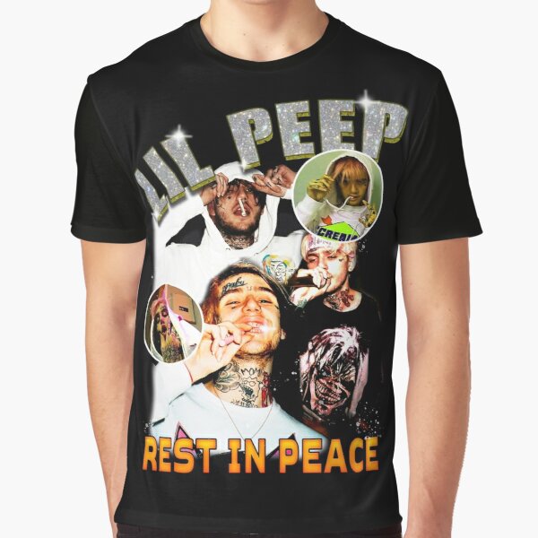 lil peep bootleg tee shirt Graphic T-Shirt RB1510 product Offical Lil Peep Merch