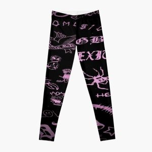 Lil Peep Pattern 2 x Soft Pink  Leggings RB1510 product Offical Lil Peep Merch
