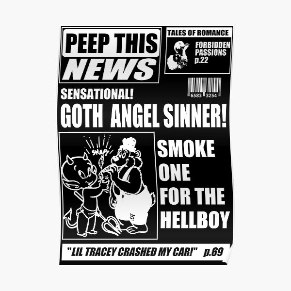 Lil Peep Style Alien News Poster RB1510 product Offical Lil Peep Merch