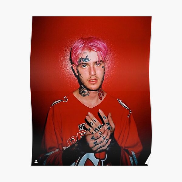 Lil Peep Red Tribute Poster RB1510 product Offical Lil Peep Merch