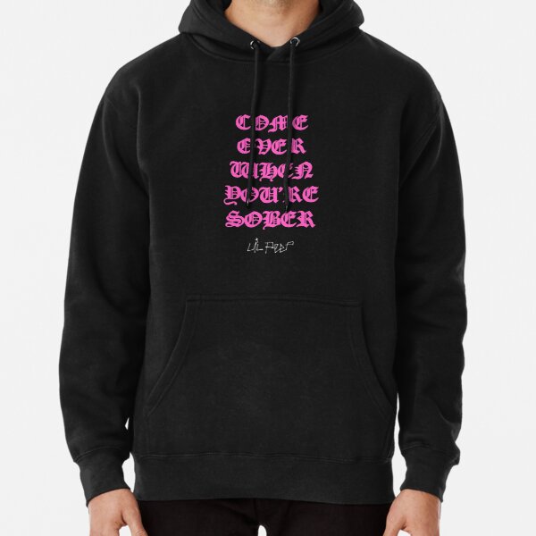 Come Over When You're Sober Lil Peep Pink - Lil Peep Merch Pullover Hoodie RB1510 product Offical Lil Peep Merch