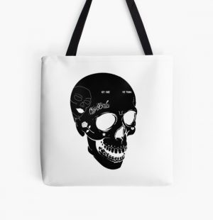 Lil Peep Skull All Over Print Tote Bag RB1510 product Offical Lil Peep Merch