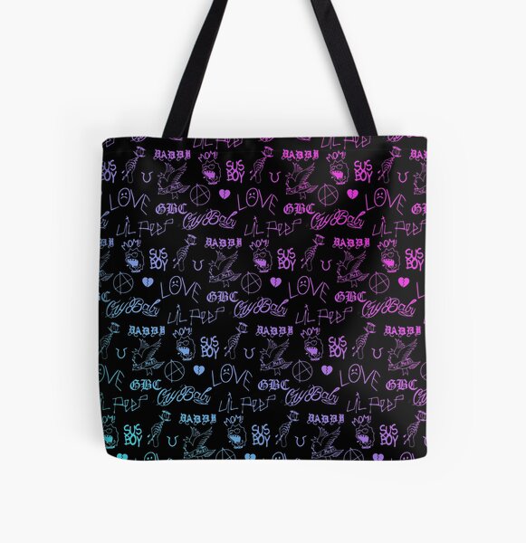 Lil Peep Tattoos Neon All Over Print Tote Bag RB1510 product Offical Lil Peep Merch