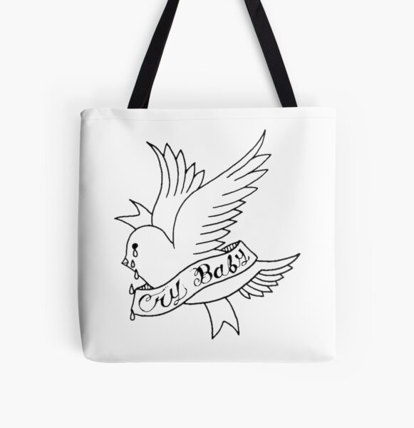 Bird Cry baby Lil Peep ,Music,Rap,Peep,Album,Cover,Lil Peep Lyrics,Lil Peep Music,Lil Peep Tattoos,Rip Lil Peep,Everybodys Everything,Crybaby,Gifts All Over Print Tote Bag RB1510 product Offical Lil Peep Merch