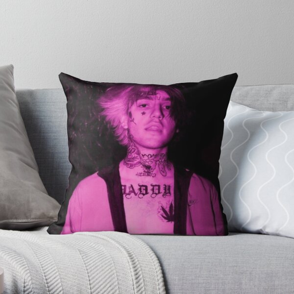 Lil Peep Pink Throw Pillow RB1510 product Offical Lil Peep Merch