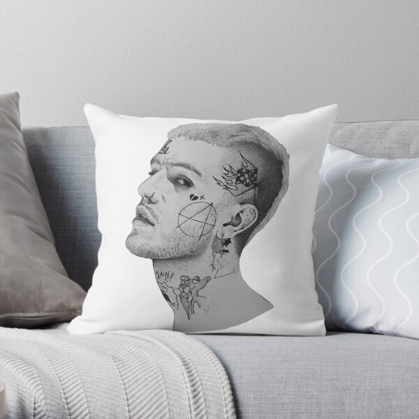 Lip Draw Lil Peep ,Music,Rap,Peep,Album,Cover,Lil Peep Lyrics,Lil Peep Music,Lil Peep Tattoos,Rip Lil Peep,Everybodys Everything,Crybaby,Gifts Throw Pillow RB1510 product Offical Lil Peep Merch