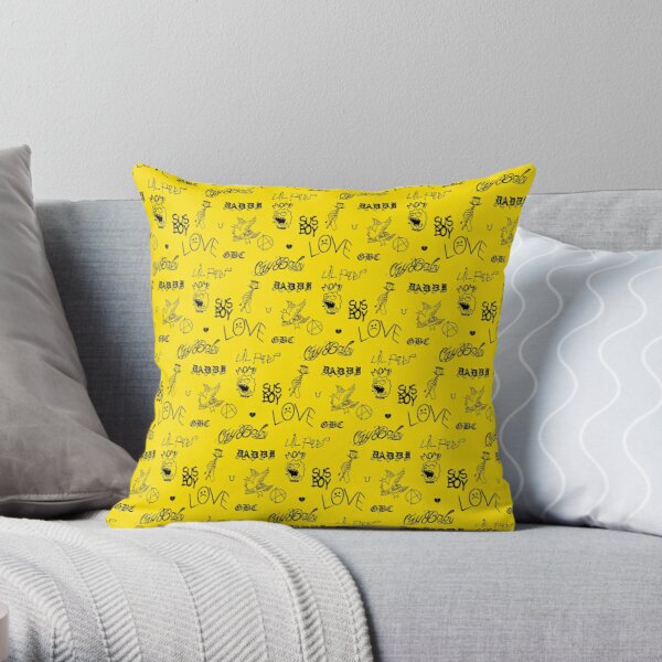 Copy of Lil Peep Tattoos Yellow Throw Pillow RB1510 product Offical Lil Peep Merch