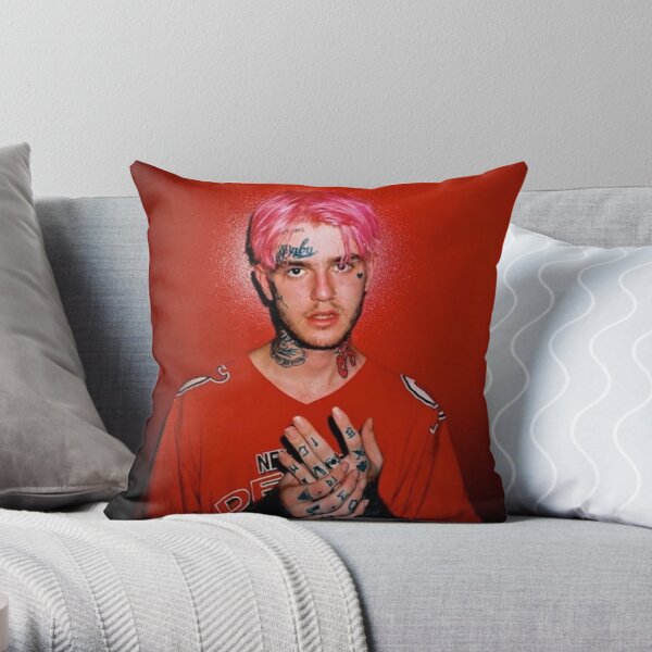 Lil Peep Red Tribute Throw Pillow RB1510 product Offical Lil Peep Merch