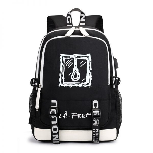 2020 Lil Peep Backpack Men Women Student Bag For Laptop Bagpack For Girls With USB Charging 2 - Lil Peep Store
