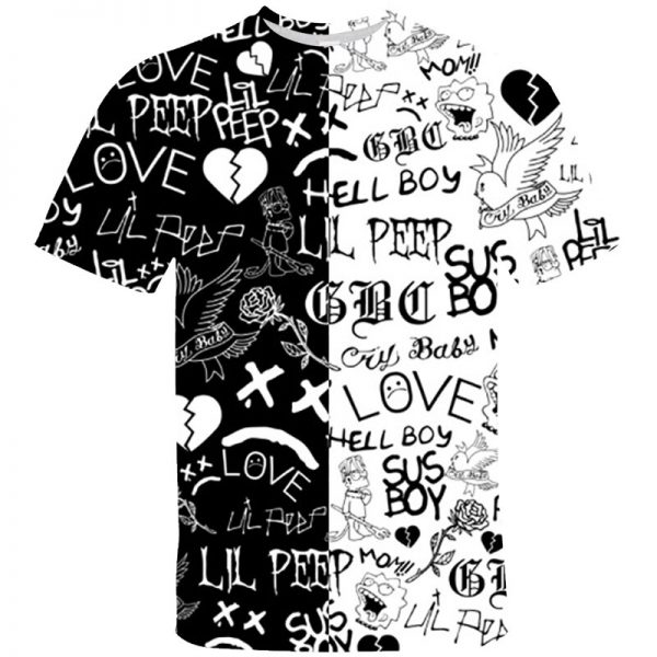 3D Lil Peep T Shirt Women s Oversized T shirt Children s Harajuku Short Sleeve Men 4 - Lil Peep Store