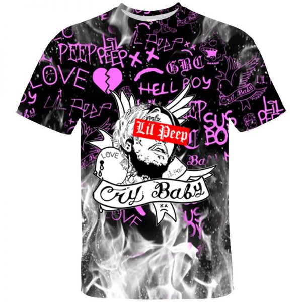 3D Lil Peep T Shirt Women s Oversized T shirt Children s Harajuku Short Sleeve Men 5 - Lil Peep Store