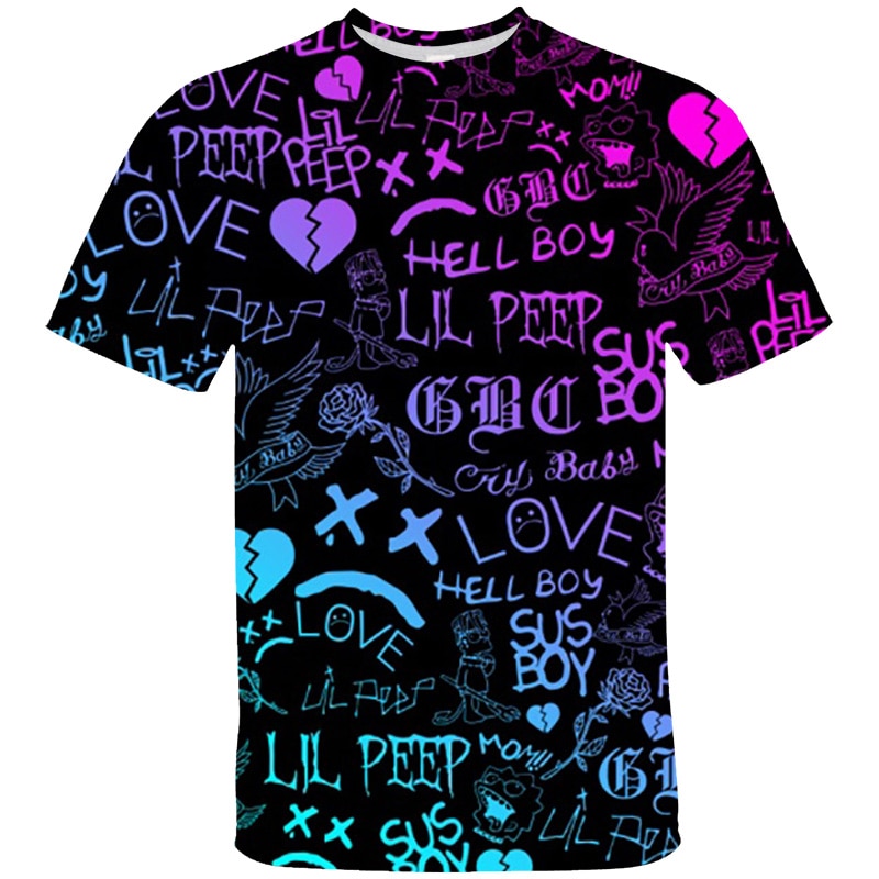 3D Lil Peep T Shirt Women s Oversized T shirt Children s Harajuku Short Sleeve Men - Lil Peep Store