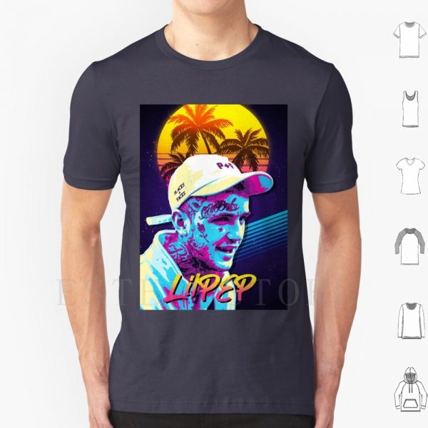 Lil Peep Portrait Original Poster Design T Shirt Cotton Men Diy Print Lil Peep Bexey Gothboyclique - Lil Peep Store