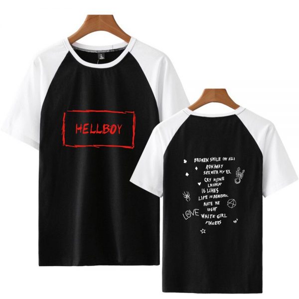 Lil Peep T Shirt Casual Hip Hop Short Sleeve Men Women T shirt Rapper Hell Boy 2 - Lil Peep Store