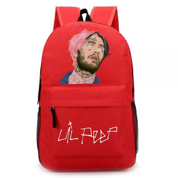 Lils peeps Printed Canvas Backpack Student Backpack Back to SchoolBags Travel bags 2 - Lil Peep Store
