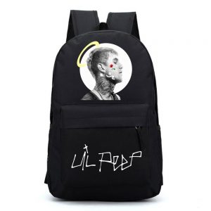 Lils peeps Printed Canvas Backpack Student Backpack Back to SchoolBags Travel bags - Lil Peep Store