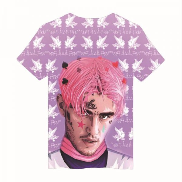 Mens T Shirts Fashion 2018 Lil Peep Print 3D Tshirt Homme Short Sleeve Hip Hop Rapper 2 - Lil Peep Store