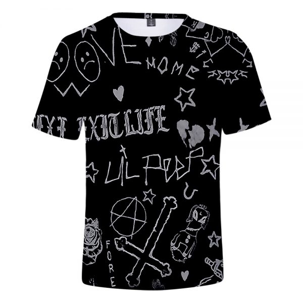New Lil Peep 3D T shirt Men Women Fashion Casual Short T shirts Xxx Tentacion Men 4 - Lil Peep Store
