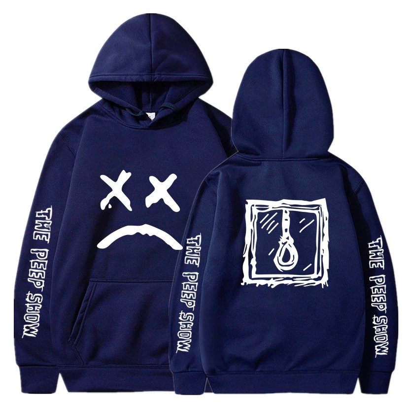 come over when you’re sober sad face hoodie 2829 - Lil Peep Store