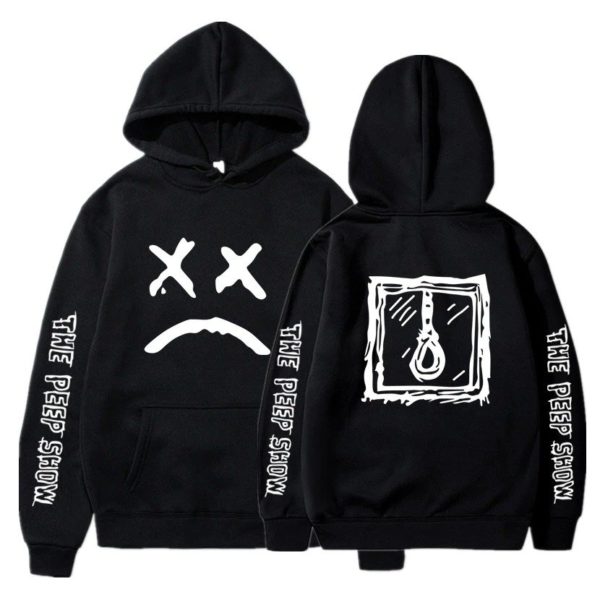 come over when you’re sober sad face hoodie 6255 - Lil Peep Store