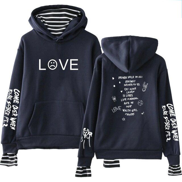 come over when you’re sober – love hoodie 3801 - Lil Peep Store