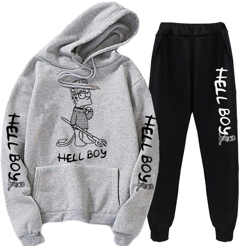 hellboy hoodie &amp sweatpants 3204 - Lil Peep Store