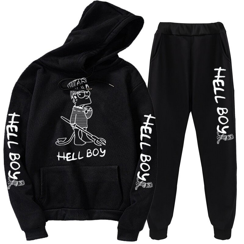 hellboy hoodie &amp sweatpants 5273 - Lil Peep Store