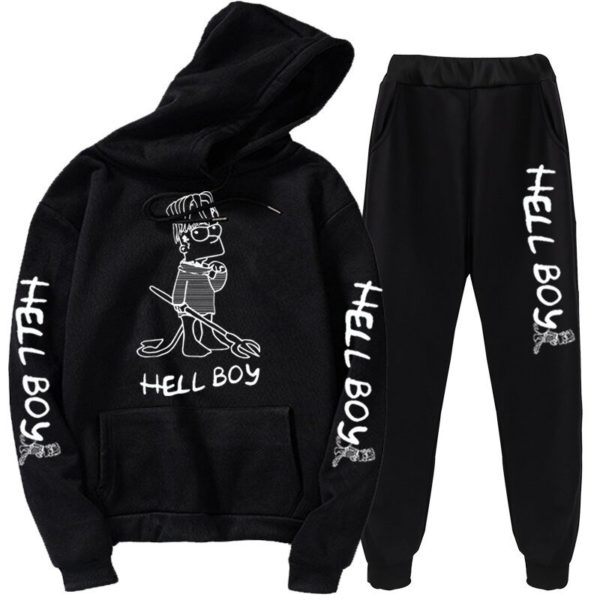 hellboy hoodie &amp sweatpants 6564 - Lil Peep Store
