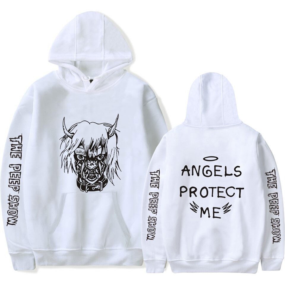 lil peep angel protect me hoodie 3022 - Lil Peep Store