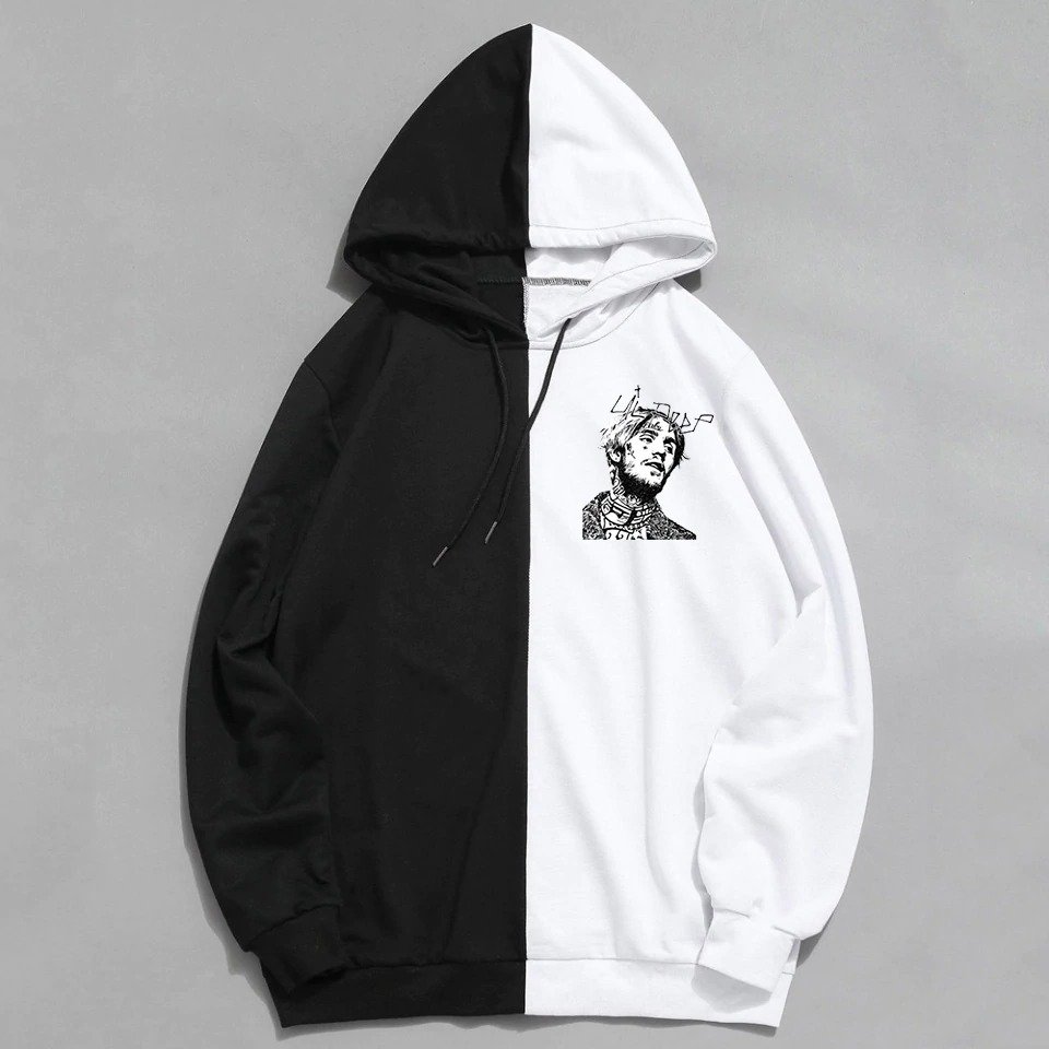 lil peep graphic dual color hoodie 1656 - Lil Peep Store