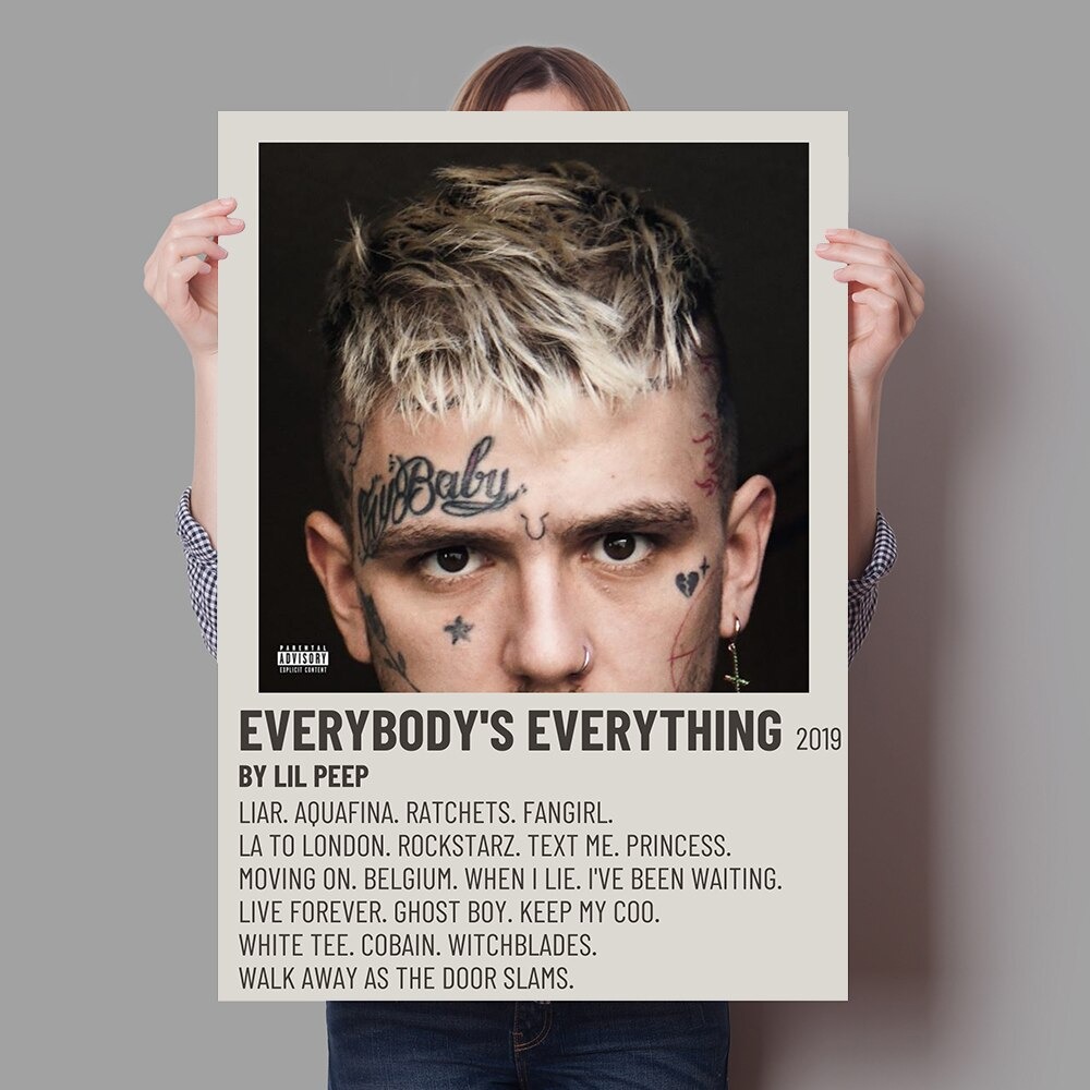 lil peep poster hip hop canvas painting 4911 - Lil Peep Store