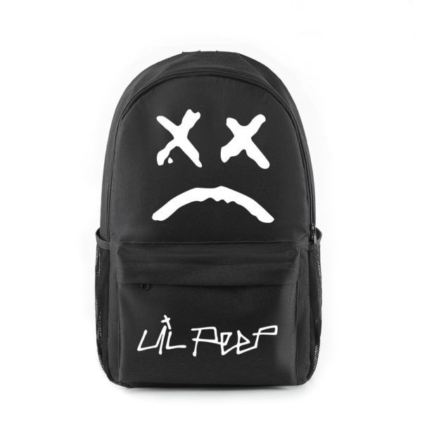 Nathaniel Ward lid driver Lil Peep Backpacks - Rapper Star Sad Face Backpack | Lil Peep Store