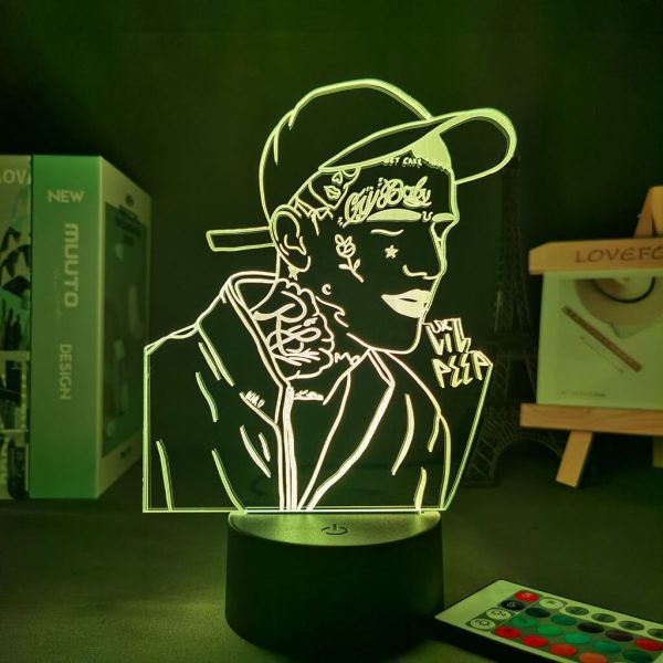 3d Lamp American Rapper Lil Peep for Fans Dropshipping Celebrity Room Decor 3D Lamp Anime Figure 4 - Lil Peep Store