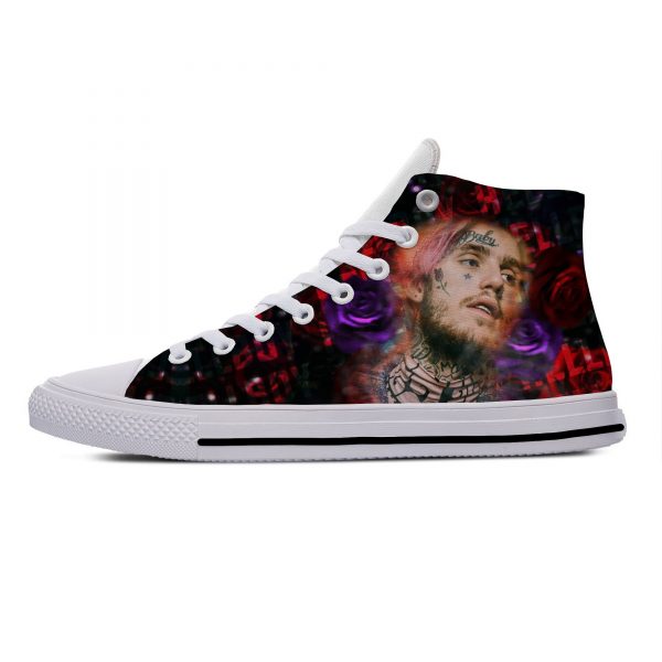 Lil Peep Lilpeep Hip Hop Rapper Funny Popular Casual Canvas Shoes High Top Lightweight Breathable 3D 2 - Lil Peep Store