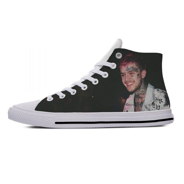 Lil Peep Lilpeep Hip Hop Rapper Funny Popular Casual Canvas Shoes High Top Lightweight Breathable 3D - Lil Peep Store
